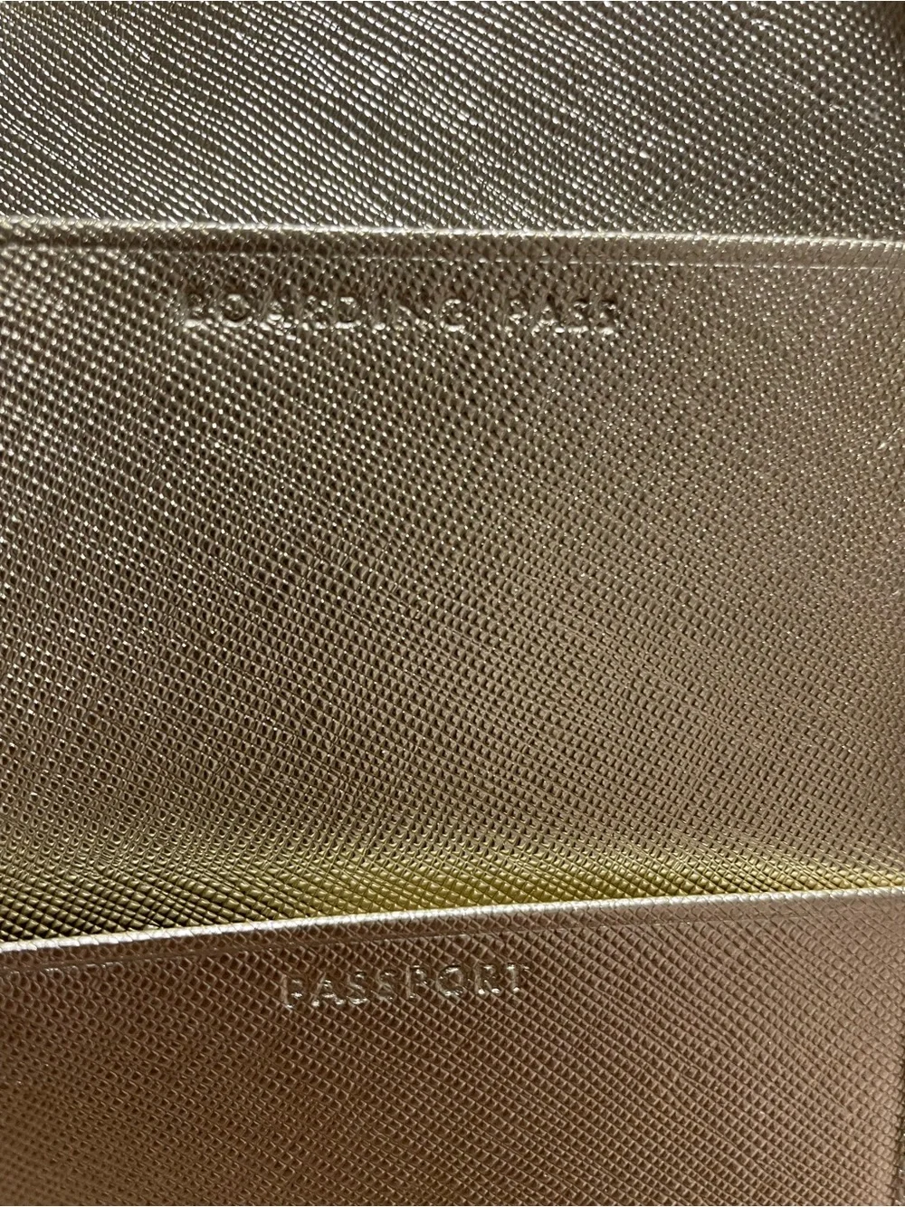 Gold Saffiano Zip-Around Wallet - Women Bags